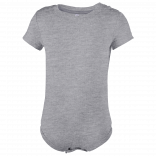 Body manches courtes bébé K831 - Oxford Grey personnalisable - Vue de face