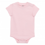Body manches courtes bébé K831 - Pale Pink personnalisable - Vue de face