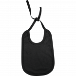 Bavoir coton bébé K832 - Black personnalisable - Vue de face