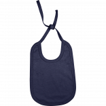 Bavoir coton bébé K832 - Navy personnalisable - Vue de face