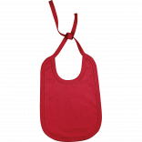 Bavoir coton bébé K832 - Red personnalisable - Vue de face