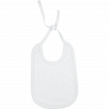 Bavoir coton bébé K832 - White personnalisable - Vue de face
