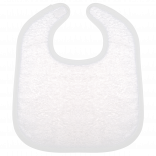 Bavoir éponge bébé K833 - White personnalisable - Vue de face