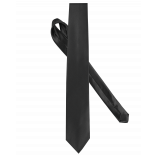 Cravate satinée K860 - Black personnalisable - Vue de face