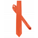 Cravate satinée K860 - Orange personnalisable - Vue de face