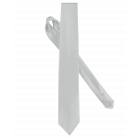 Cravate satinée K860 - Silver personnalisable - Vue de face