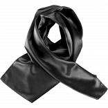 Foulard satiné K861 - Black personnalisable - Vue de face