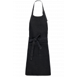 Tablier coton avec poche K885 - Black Denim personnalisable - Vue de face