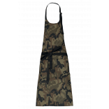Tablier coton avec poche K885 - Olive Camouflage personnalisable - Vue de face