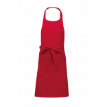 Tablier coton avec poche K885 - Red personnalisable - Vue de face