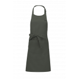 Tablier coton avec poche K885 - Green Olive personnalisable - Vue de face