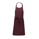 Tablier coton avec poche K885 - Wine personnalisable - Vue de face