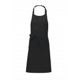 Tablier coton avec poche K885 - Black personnalisable - Vue de face