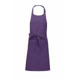Tablier coton avec poche K885 - Purple personnalisable - Vue de face