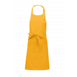 Tablier coton avec poche K885 - Mustard personnalisable - Vue de face