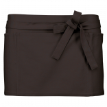 Tablier coton court K886 - Chocolate personnalisable - Vue de face