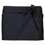 Tablier coton court K886 - Navy personnalisable - Vue de face