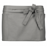 Tablier coton court K886 - Light Grey personnalisable - Vue de face