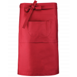 Tablier coton long K887 - Red personnalisable - Vue de face