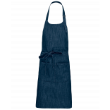 Tablier polycoton avec poche K890 - Denim personnalisable - Vue de face