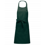 Tablier polycoton avec poche K890 - Bottle Green personnalisable - Vue de face