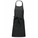 Tablier polycoton avec poche K890 - Dark Grey personnalisable - Vue de face