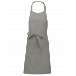 Tablier polycoton avec poche K890 - Light Grey personnalisable - Vue de face