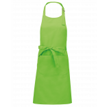 Tablier polycoton avec poche K890 - Lime personnalisable - Vue de face