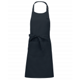 Tablier polycoton avec poche K890 - Navy personnalisable - Vue de face