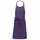 Tablier polycoton avec poche K890 - Purple personnalisable - Vue de face