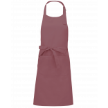 Tablier polycoton avec poche K890 - Marsala personnalisable - Vue de face