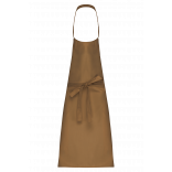 Tablier coton sans poche K895 - Camel personnalisable - Vue de face