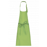 Tablier coton sans poche K895 - Lime personnalisable - Vue de face