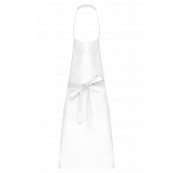 Tablier coton sans poche K895 - White personnalisable - Vue de face