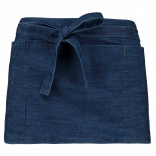 Tablier polycoton court K896 - Denim personnalisable - Vue de face
