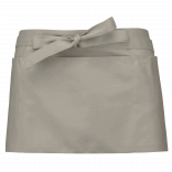 Tablier polycoton court K896 - Beige personnalisable - Vue de face