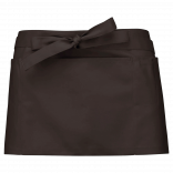 Tablier polycoton court K896 - Chocolate personnalisable - Vue de face