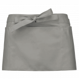 Tablier polycoton court K896 - Light Grey personnalisable - Vue de face