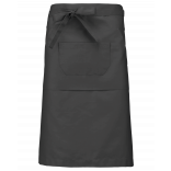 Tablier polycoton long K897 - Dark Grey personnalisable - Vue de face
