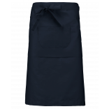 Tablier polycoton long K897 - Navy personnalisable - Vue de face