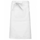 Tablier polycoton long K897 - White personnalisable - Vue de face