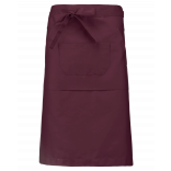 Tablier polycoton long K897 - Wine personnalisable - Vue de face