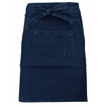Tablier coton mi-long K898 - Denim personnalisable - Vue de face