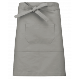 Tablier coton mi-long K898 - Light Grey personnalisable - Vue de face
