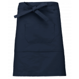 Tablier coton mi-long K898 - Navy personnalisable - Vue de face