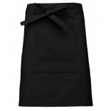 Tablier polycoton mi-long K899 - Black personnalisable - Vue de face