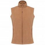 Bodywarmer micropolaire femme K906 - Camel Heather personnalisable - Vue de face