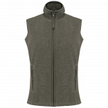 Bodywarmer micropolaire femme K906 - Green Marble Heather personnalisable - Vue de face