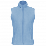 Bodywarmer micropolaire femme K906 - Sky Blue personnalisable - Vue de face