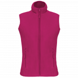 Bodywarmer micropolaire femme K906 - Fuchsia personnalisable - Vue de face